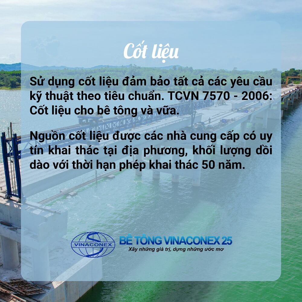 cốt liệu đảm bảo tiêu chuẩn